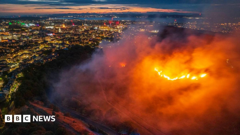 Fire crews battle blaze on Arthur’s Seat in Edinburgh